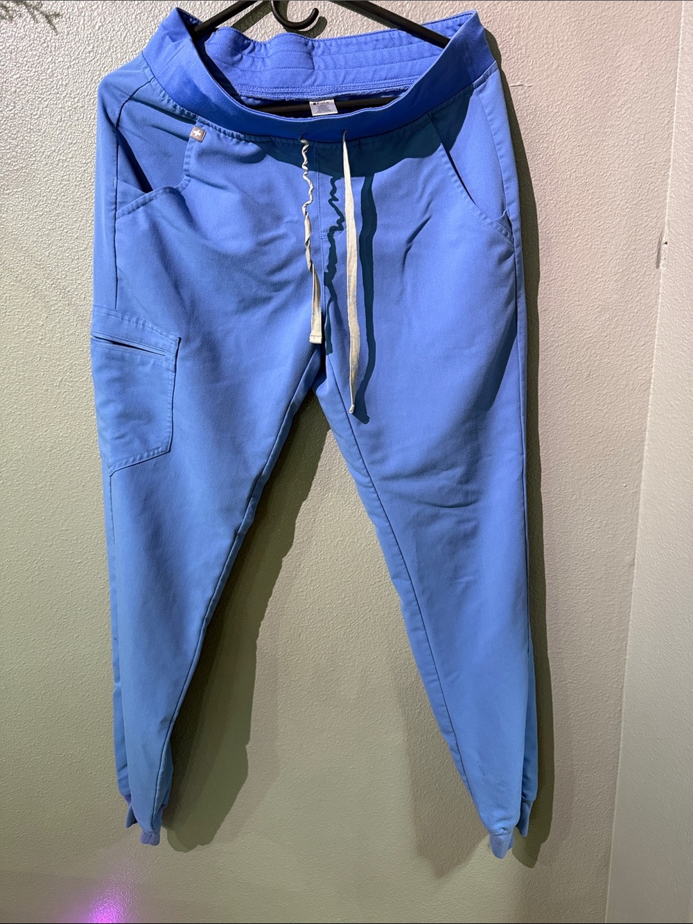Figs Women's Capri Blue Jogger Track Pants PO# 1602 Size S/Tall